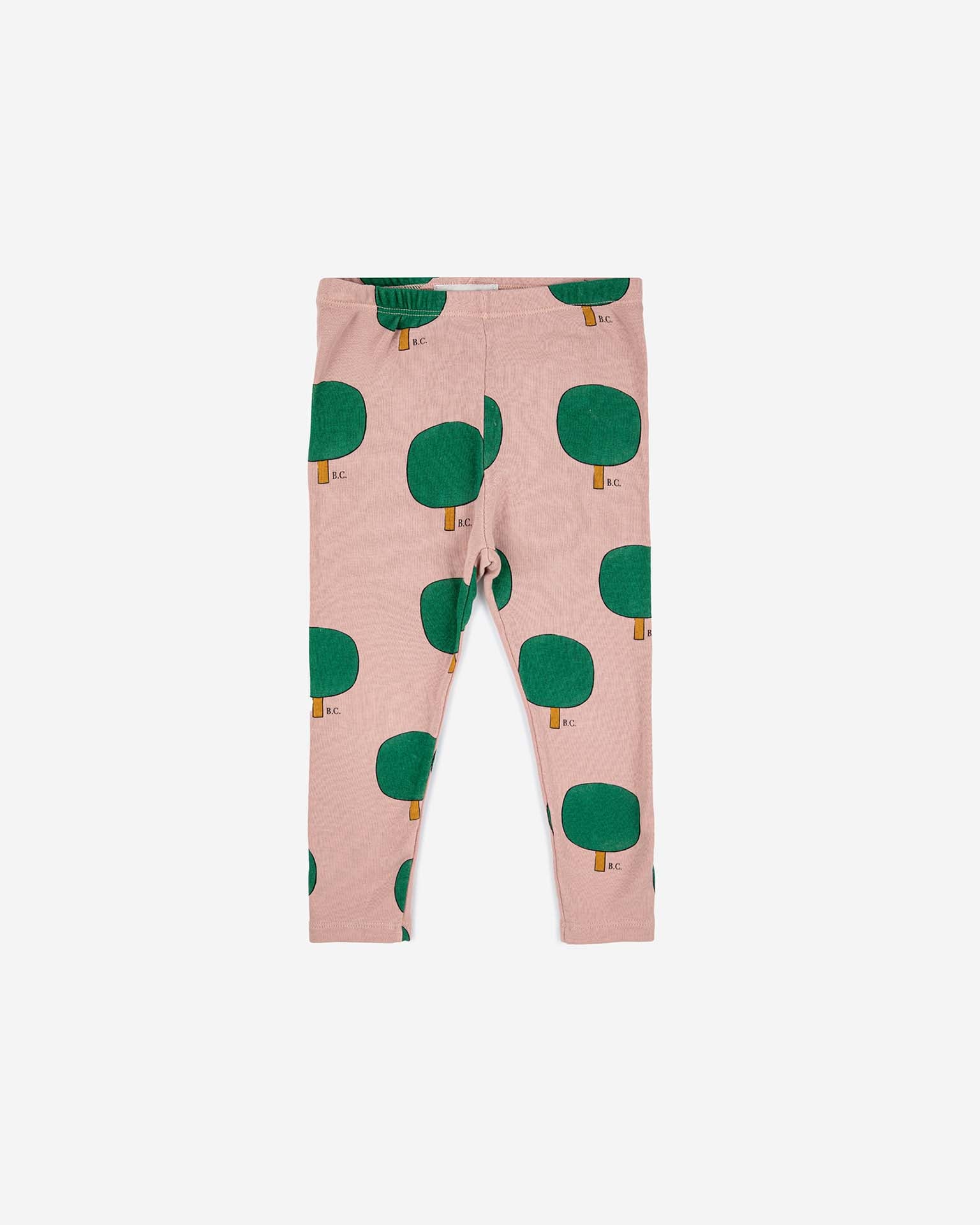 Patterned Leggings - Bright green/trees - Kids