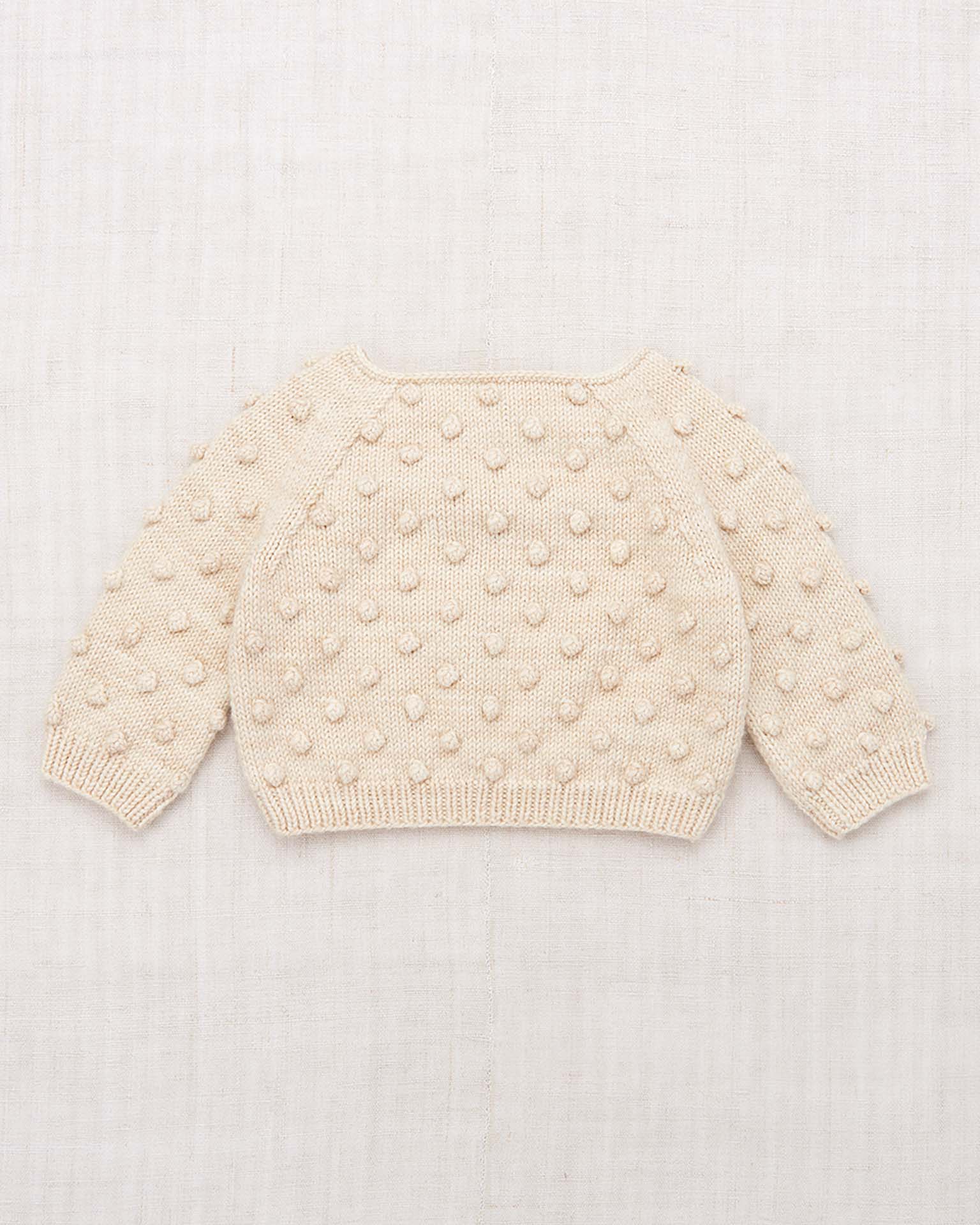 misha + puff baby popcorn sweater in string at Little