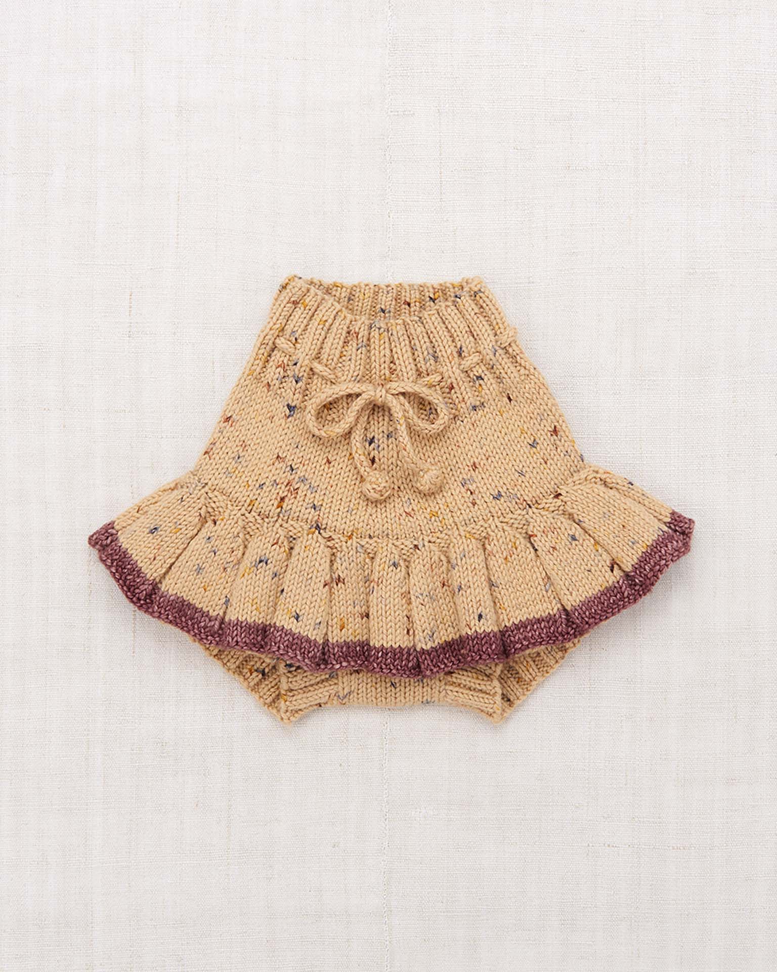 baby skating pond skirt in camel confetti 0-6m