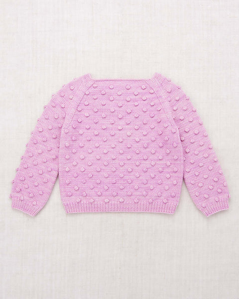 misha + puff popcorn sweater in pink lilac at Little