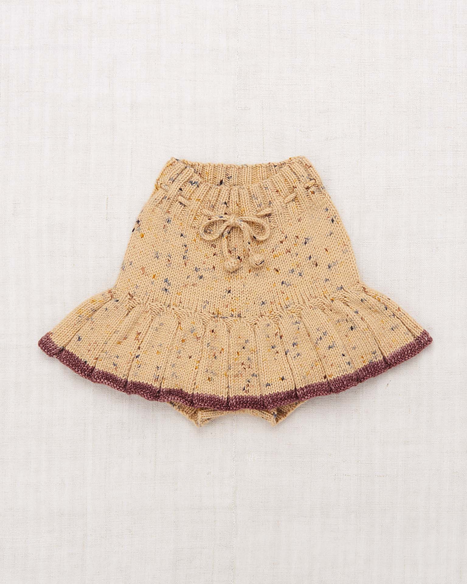 misha + puff skating pond skirt in camel confetti at Little