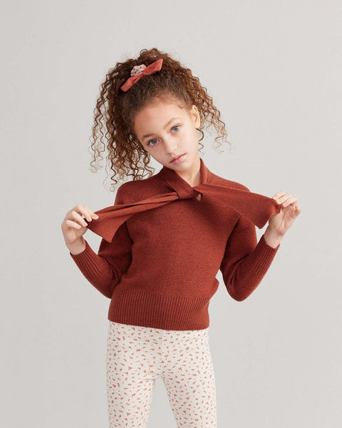 soor ploom capucine pullover in chutney at Little