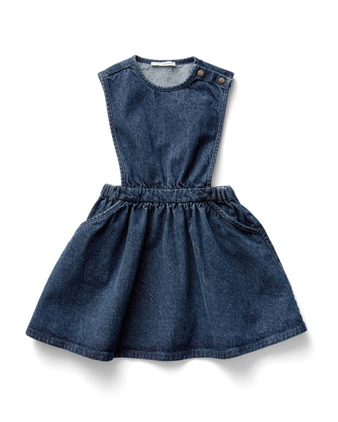 soor ploom Tippi Pinafore, Black Denim - キッズ服女の子用(90cm~)