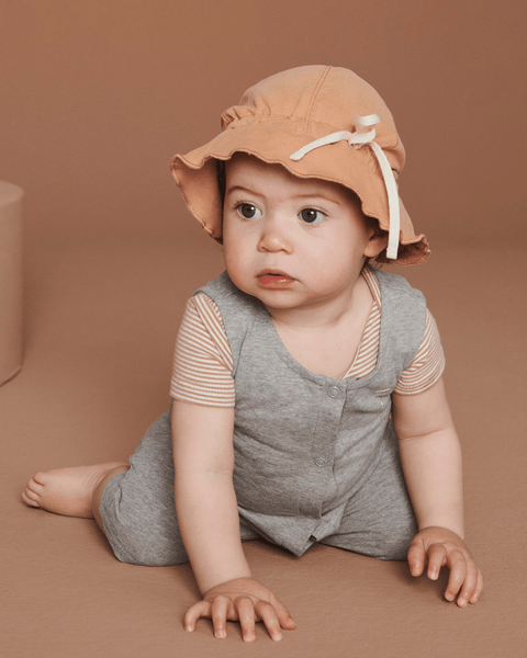 organic baby tank suit in grey melange