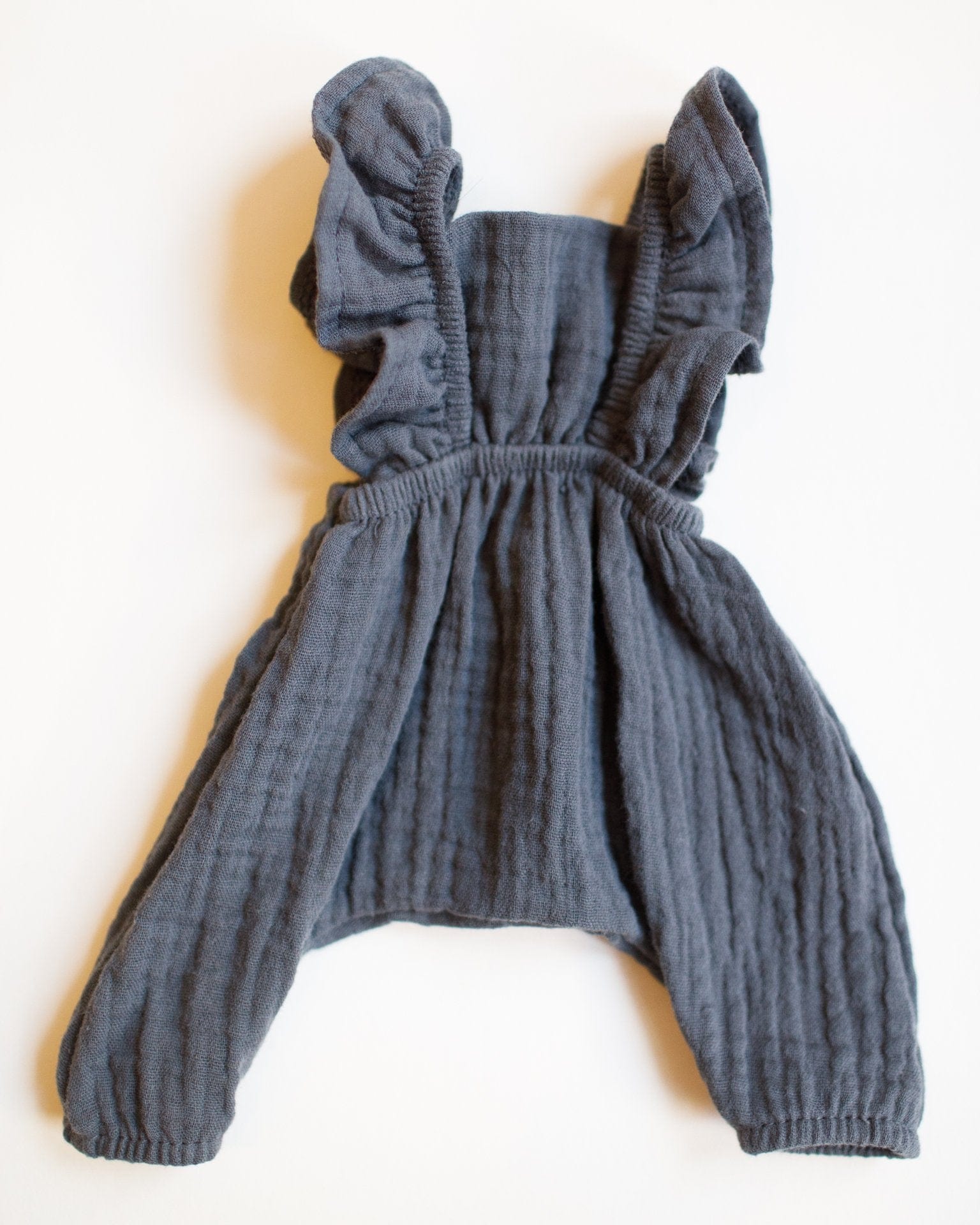 maya double cotton gauze jumpsuit in gris anthracite