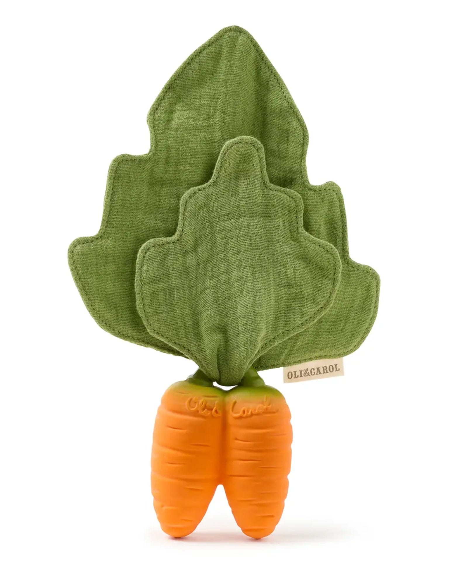 oli + carol cathy the carrot mini doudou teether - Little