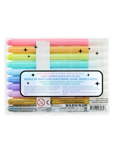 ooly color lustre metallic brush markers - Little