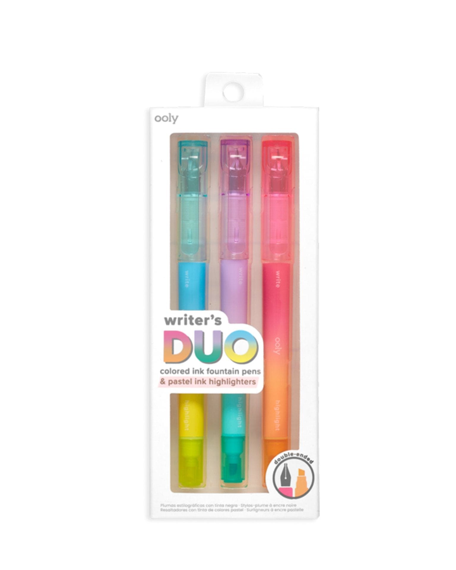 Ooly Double-Sided -sided Markers - 3 Pcs - 2 In 1 Fountain Pens