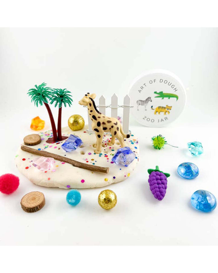 Little art of dough play zoo sensory jar