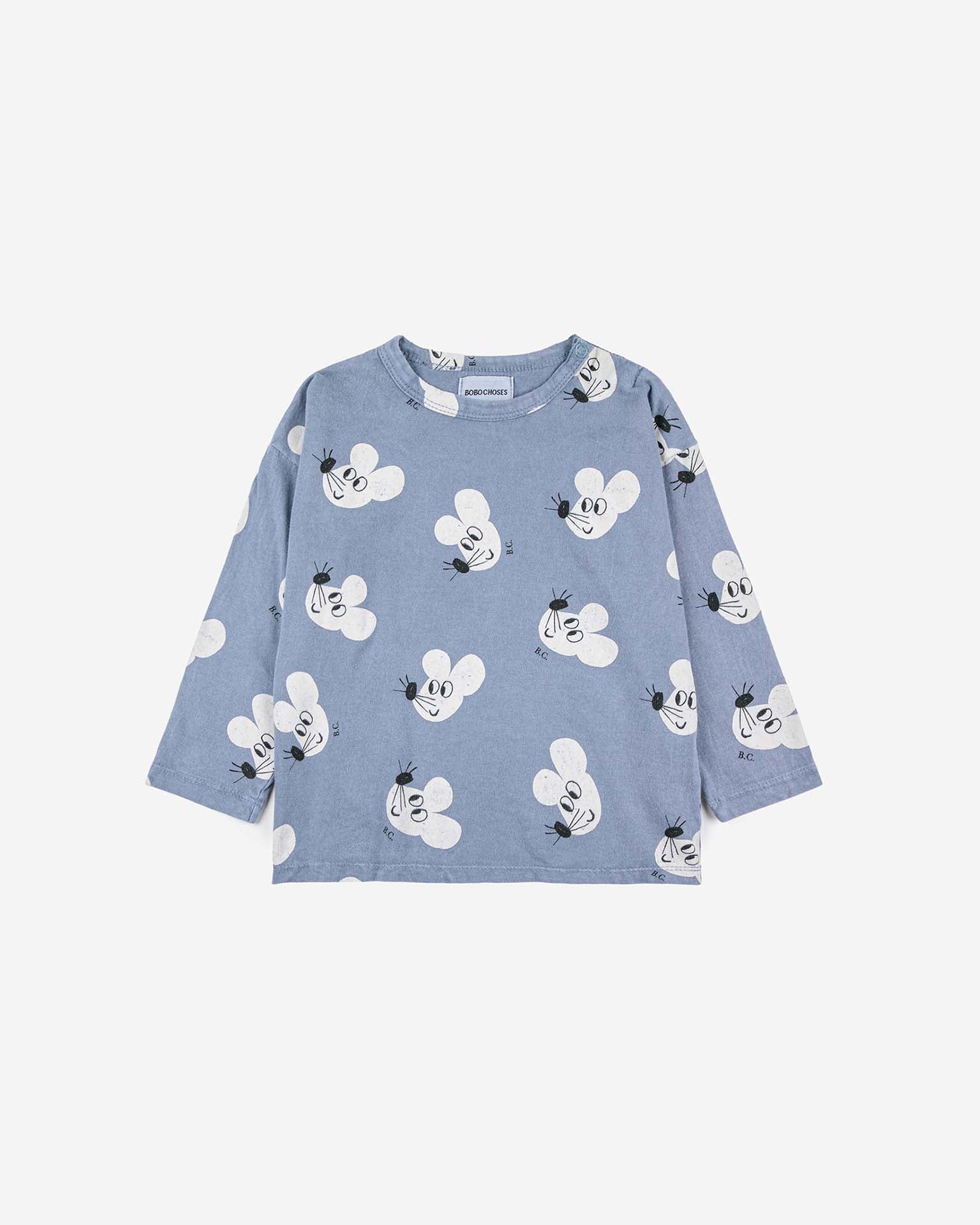 bobo choses mouse all over long sleeve baby t-shirt - Little