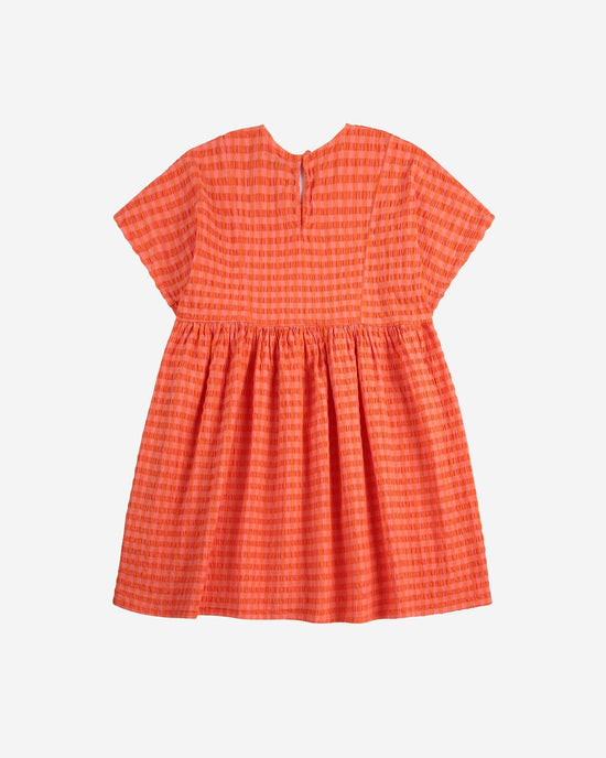 Little bobo choses kids vichy woven dress in fuchsia