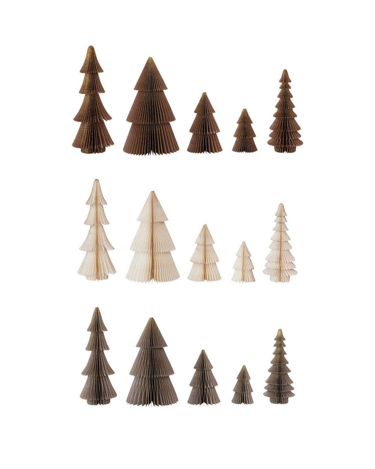 Little creativeco-op home paper folding honeycomb trees w/ glitter