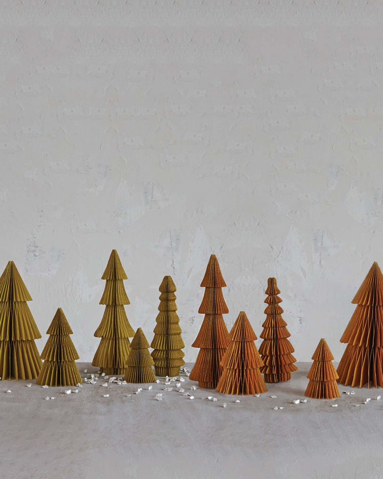 Little creativeco-op home paper honeycomb trees w/ glitter