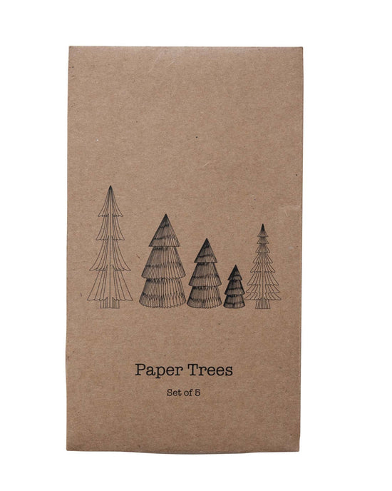 Little creativeco-op home paper honeycomb trees w/ glitter