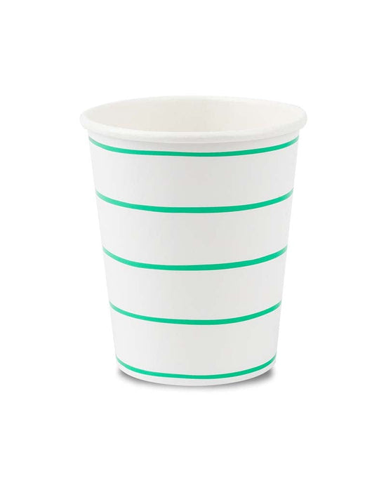 Little daydream society party clover frenchie striped cups