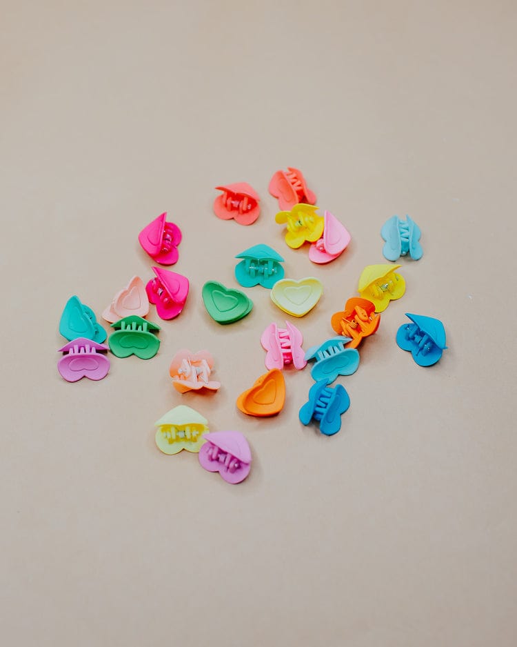 Mini Clips - Neon Pink Flowers – Denim & Daisy