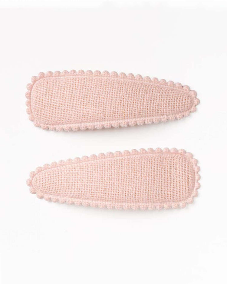 Little frankie + claude accessories rosewater blush linen hair clips