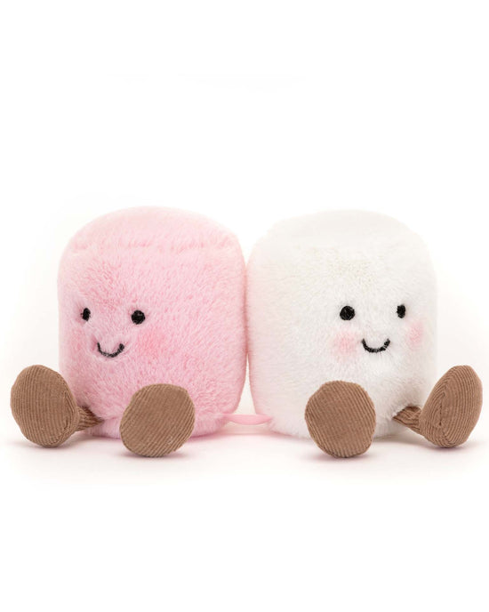 Little jellycat play amuseable pink and white marshmallows