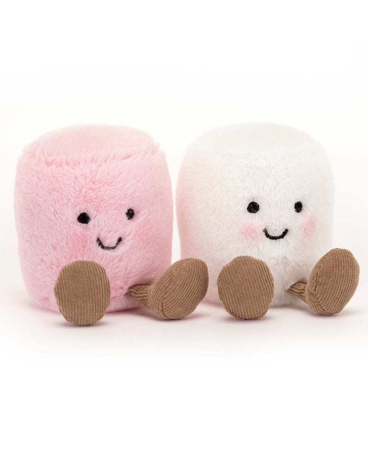 Little jellycat play amuseable pink and white marshmallows