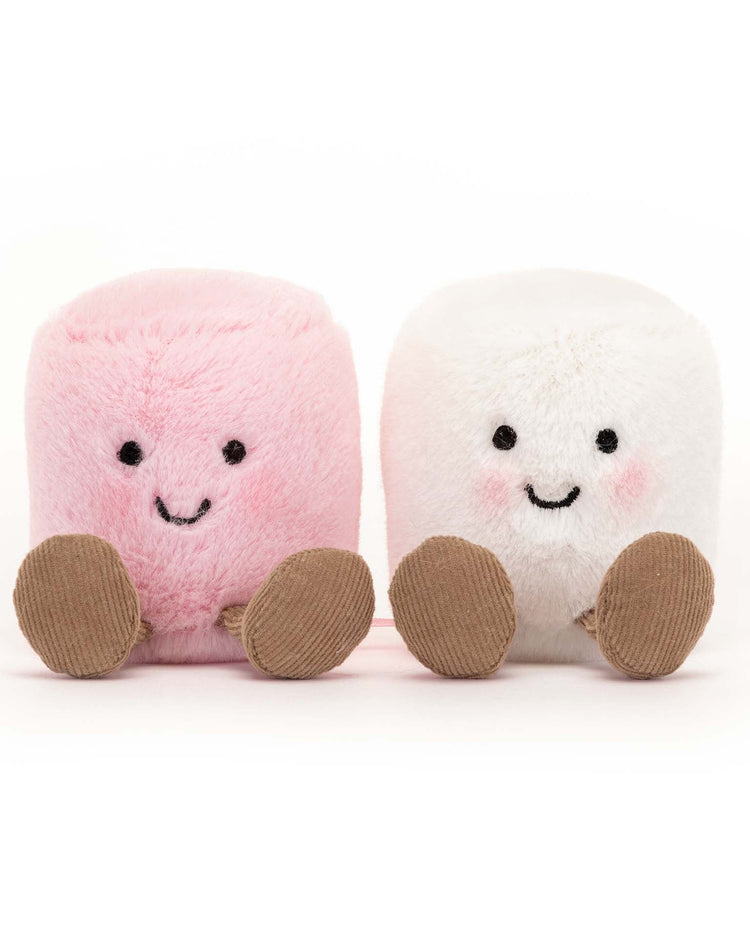 Little jellycat play amuseable pink and white marshmallows