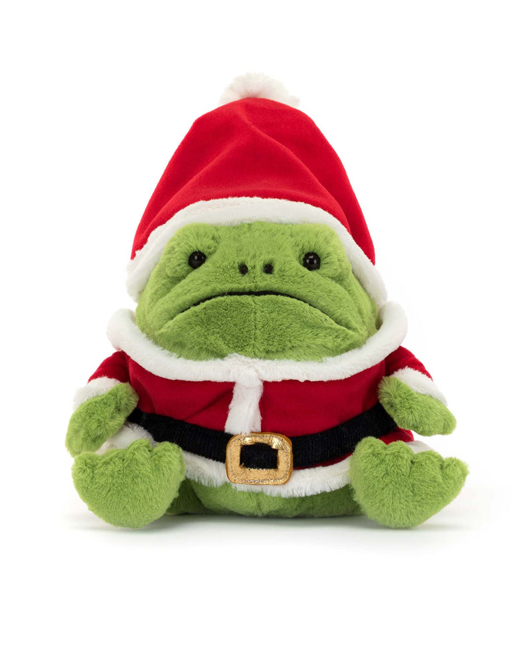 VINTAGE 18 KELLYTOY Christmas Frog Plush With Santa Hat & Scarve