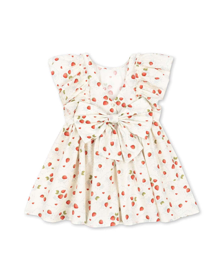 Little konges sløjd kids evia bow dress in marmalade