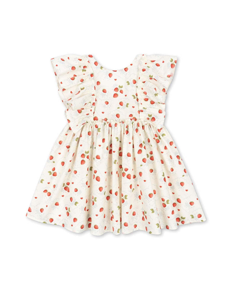 Little konges sløjd kids evia bow dress in marmalade