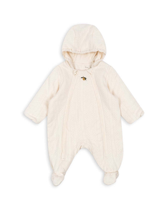 Little konges sløjd baby minna padded onesie in antique white