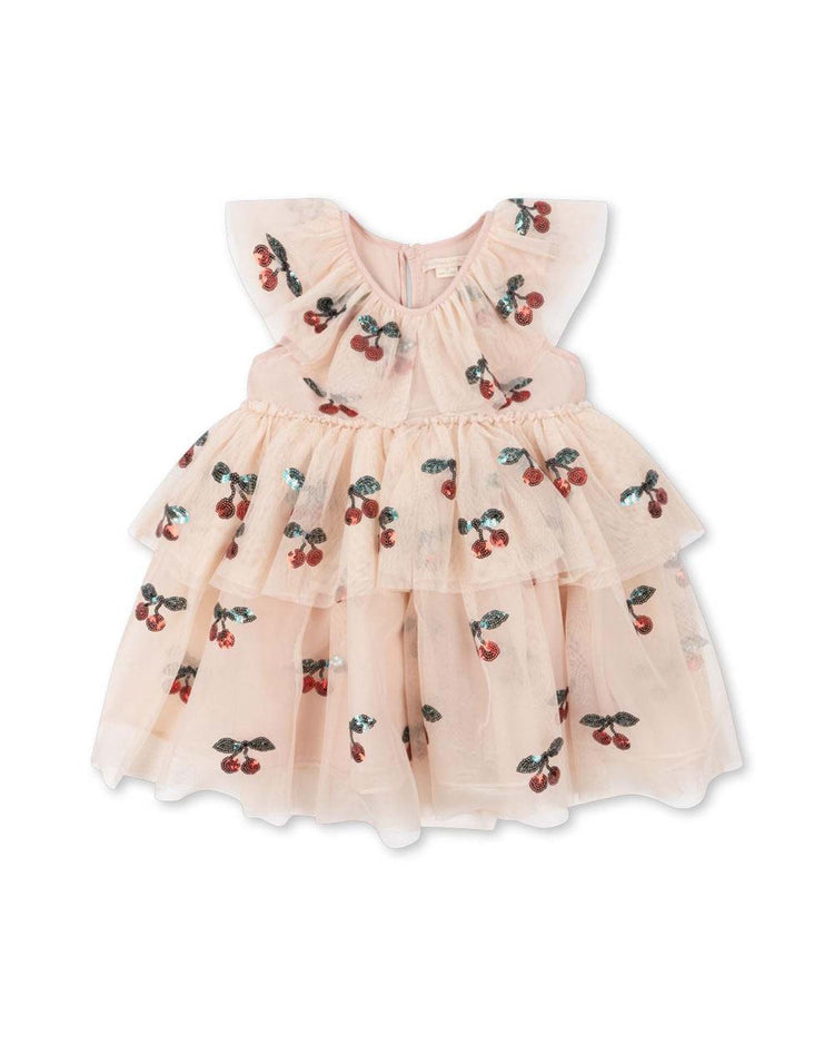 Little konges sløjd kids yvonne fairy dress in ma grande cerise sequin