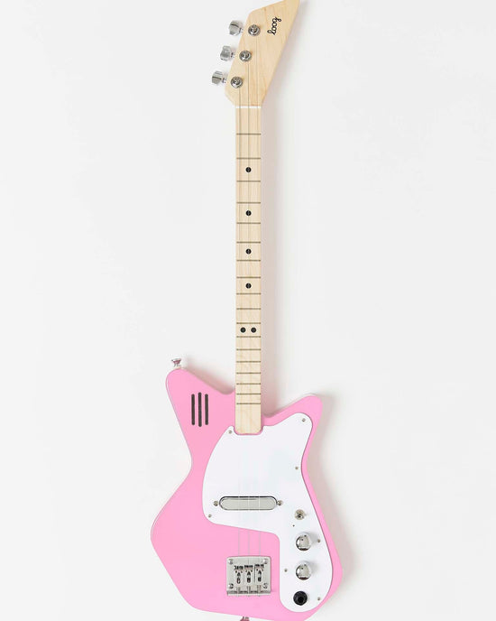 Little loog guitars play loog pro electric with built-in amp in pink