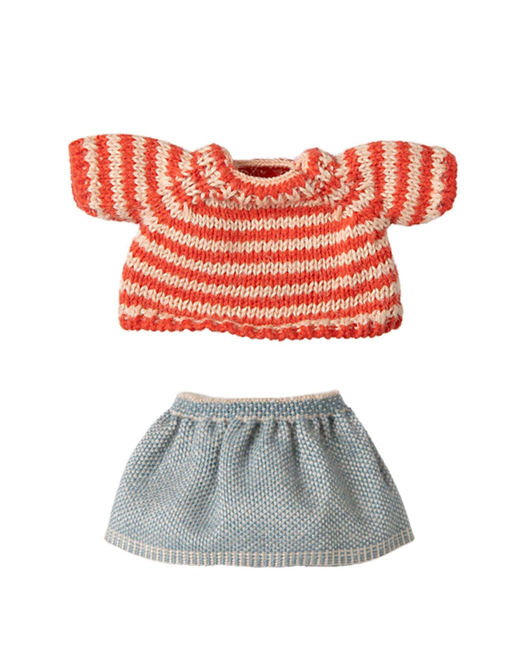 Little maileg play big sister knitted sweater + skirt