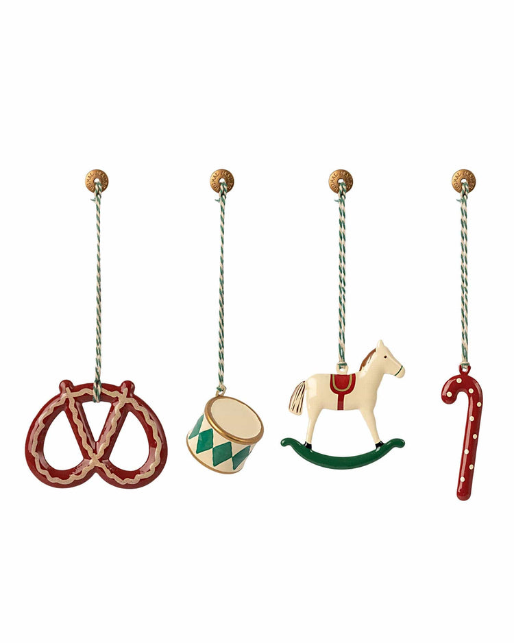 Little maileg play peter's christmas metal ornament set