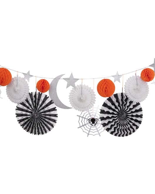 Little meri meri party halloween honeycomb shapes garland