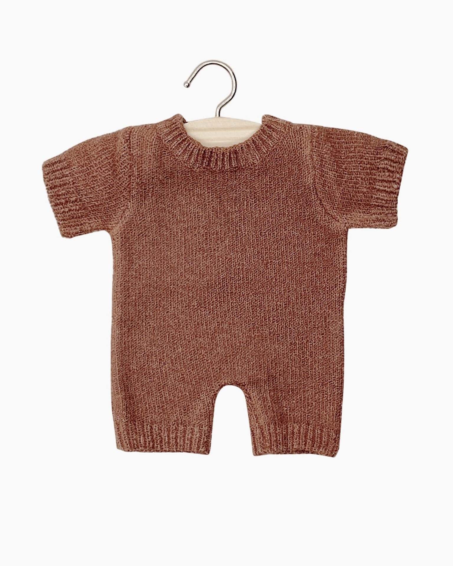 félix knit jumpsuit in marl caramel Little