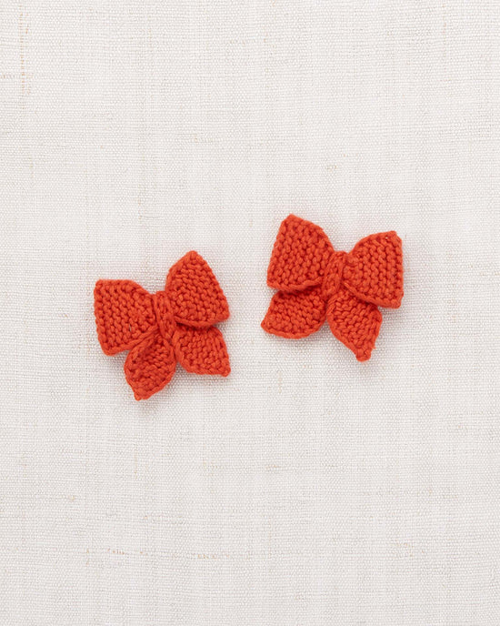 Little misha + puff accessories OS baby puff bow set in tomato