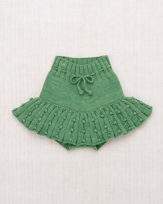 Little misha + puff kids eyelet popcorn skating skirt in jadeite