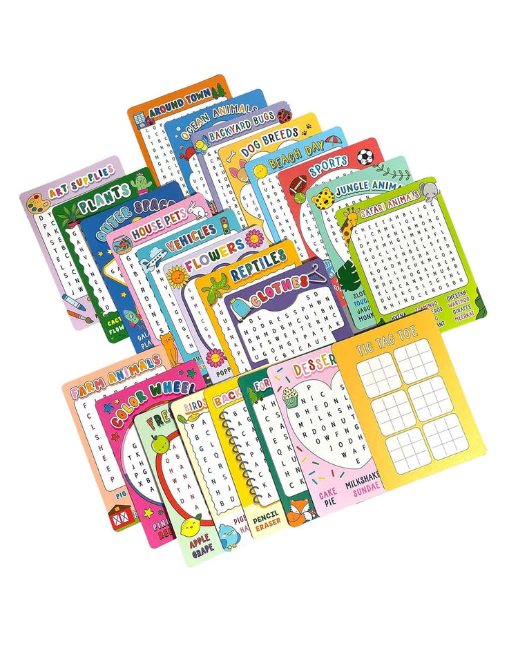 Little ooly play activity cards - word search paper games