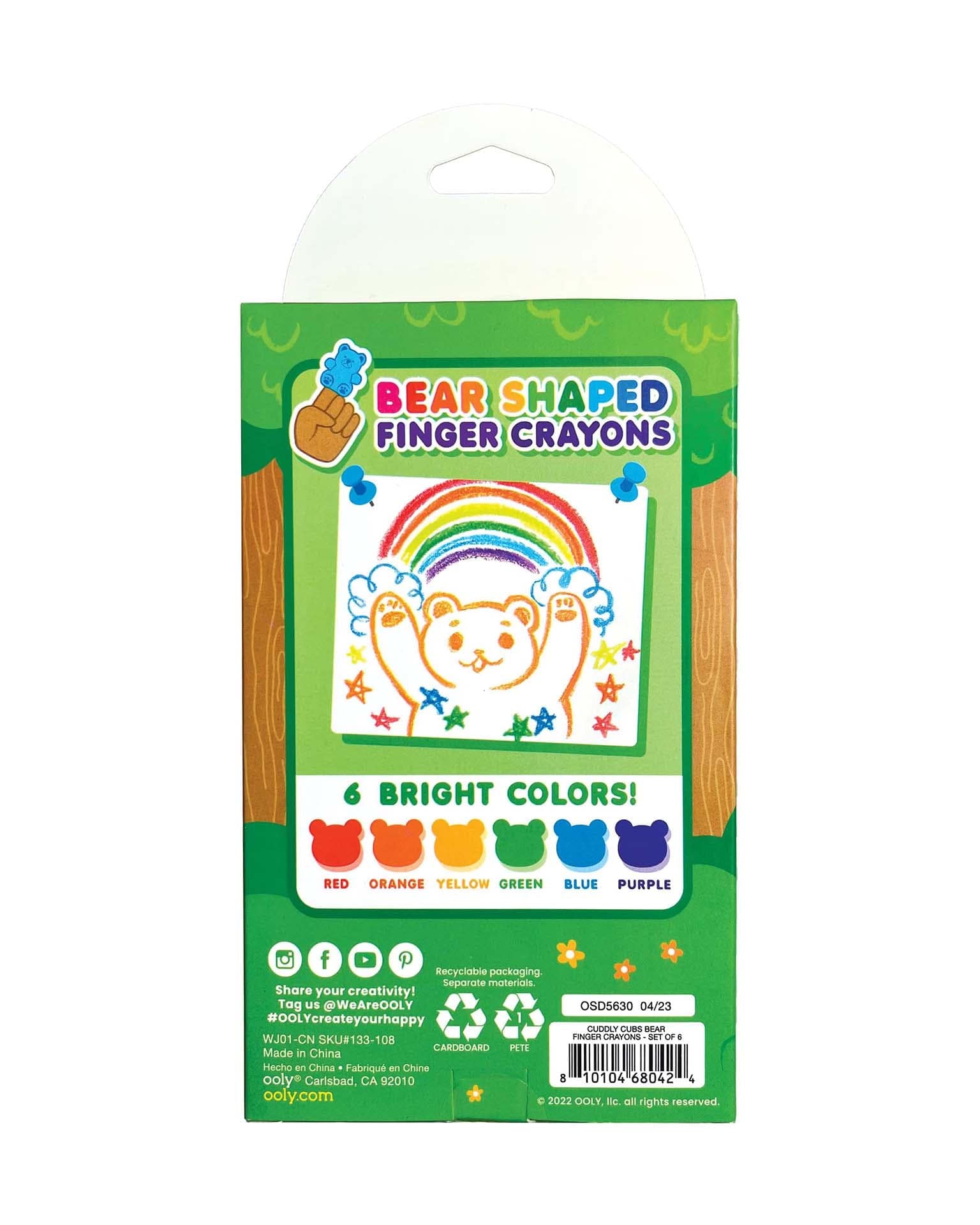 Ooly Bear Cubs Finger Crayons 6c – Guiry's