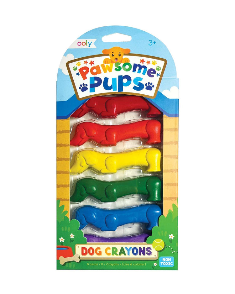 Little ooly play paw some pups dog crayons - set of 6