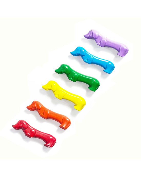 Little ooly play paw some pups dog crayons - set of 6