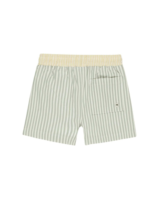 Little rylee + cru kids boardshort in sage stripe