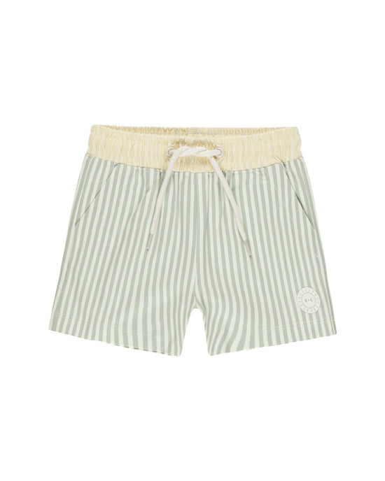 Little rylee + cru kids boardshort in sage stripe