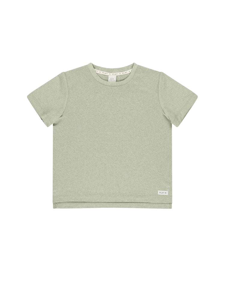 Little rylee + cru kids cove essential tee in heathered sage