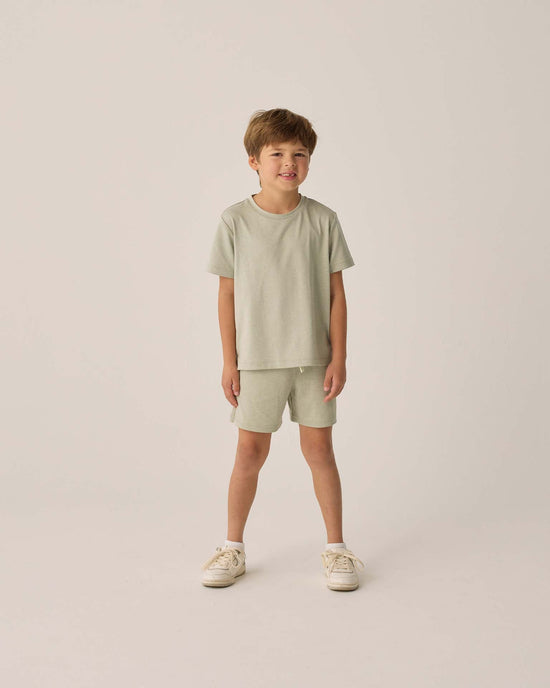 Little rylee + cru kids cove essential tee in heathered sage