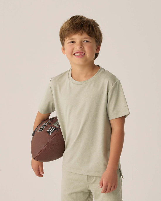 Little rylee + cru kids cove essential tee in heathered sage