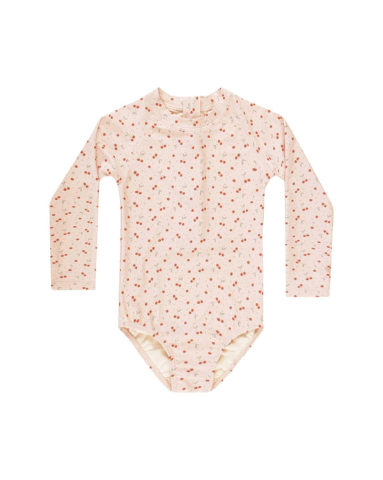 Little rylee + cru kids delphine rashguard one-piece in cherries