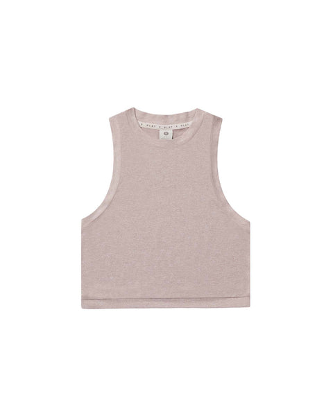 rylee + cru delta tank in heathered mauve – Little