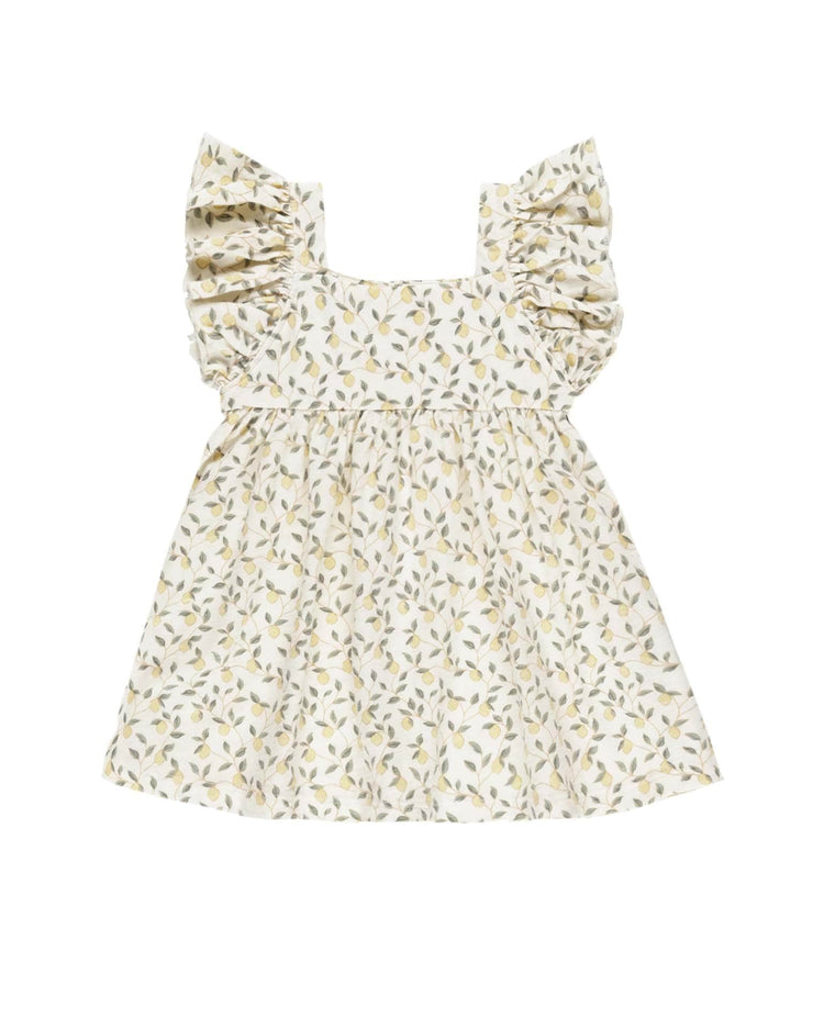 Little rylee + cru kids mariposa dress in lemons