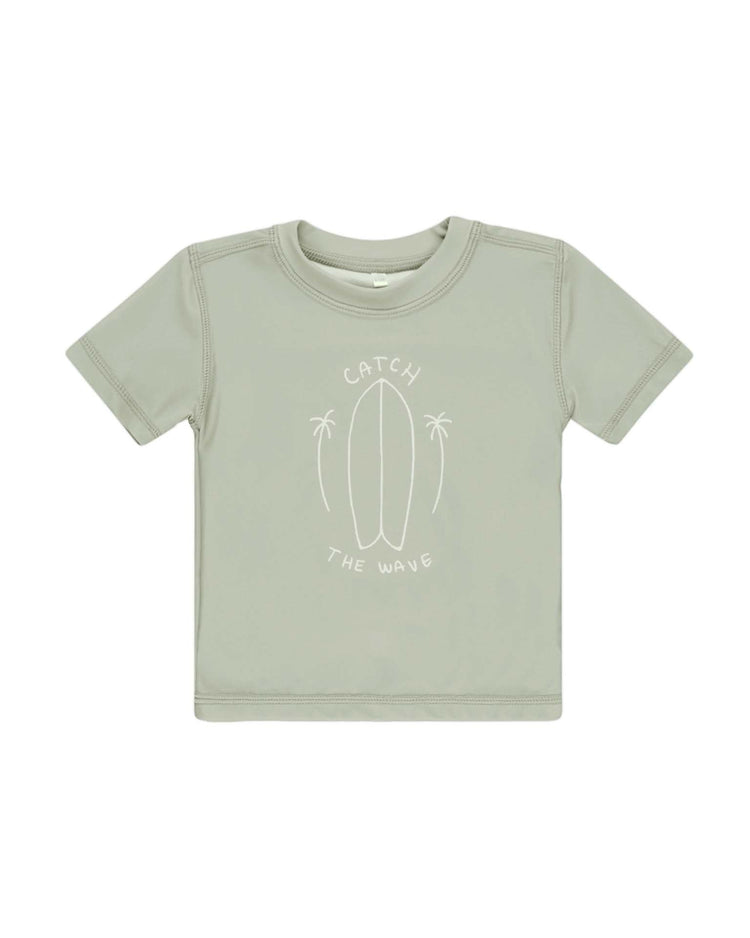 Little rylee + cru kids short sleeve rashguard in sage