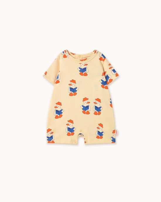 Little tiny cottons baby readers one-piece in vanilla